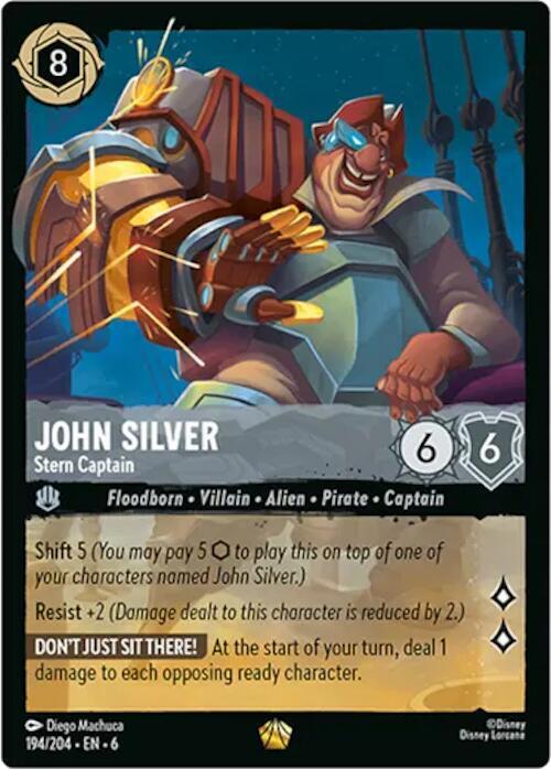 John Silver - Stern Captain Legendary Azurite Sea 194/204 NM (Back)