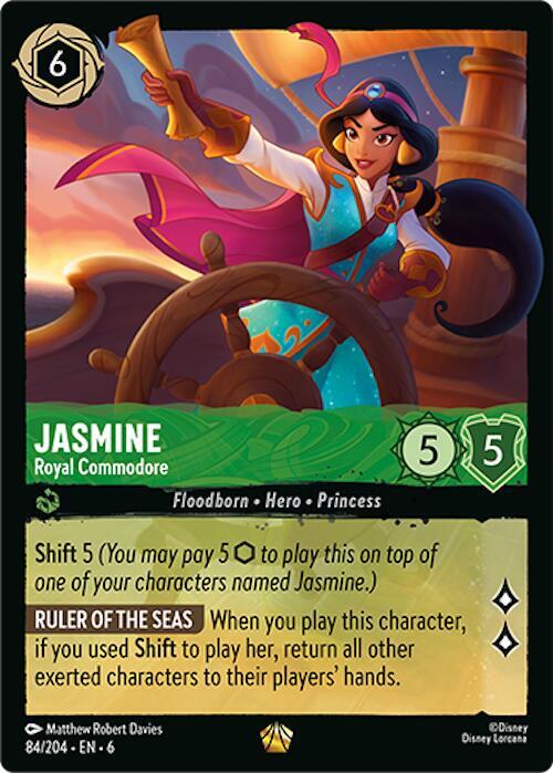 Jasmine - Royal Commodore Legendary Azurite Sea 84/204 NM (Back)