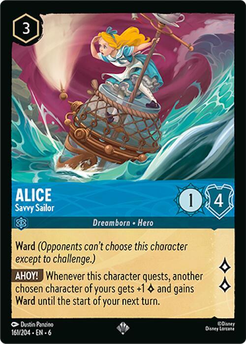Alice - Savvy Sailor Super Rare Azurite Sea 161/204 NM (Back)