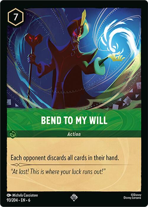 Bend to My Will Super Rare Azurite Sea 93/204 NM (Back)
