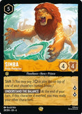 Simba - Pride Protector Legendary Azurite Sea 20/204 NM (Back)