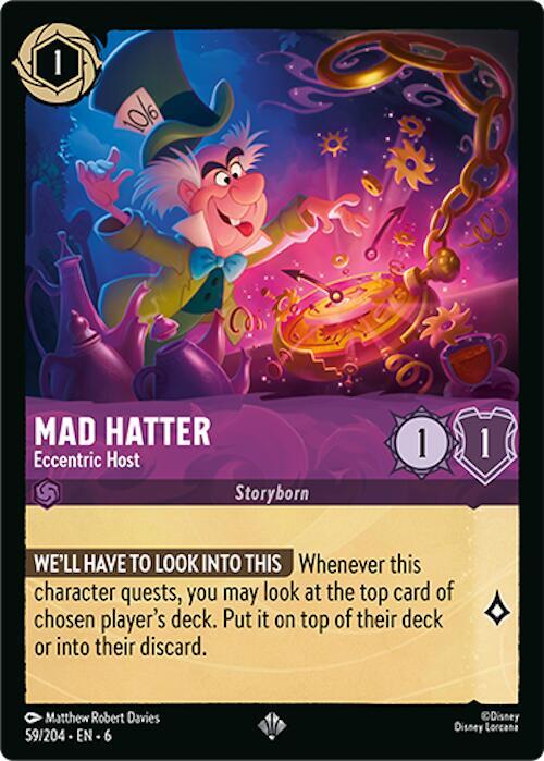 Mad Hatter - Eccentric Host Super Rare Azurite Sea 59/204 NM (Back)