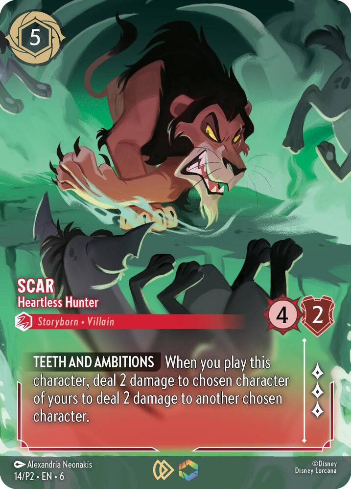 Scar - Heartless Hunter (Store Championship) Promo Disney Lorcana Promo Cards 14 NM (Back)