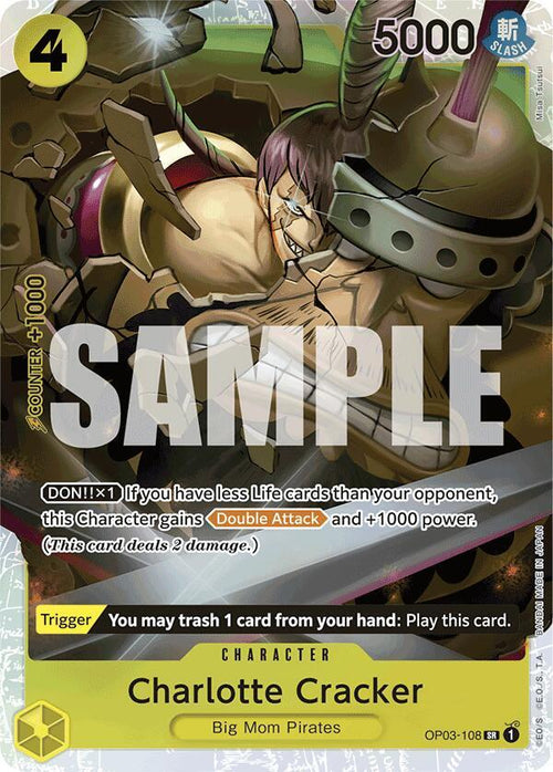 Charlotte Cracker (Reprint) SR Premium Booster -The Best- OP03-108 NM (Back)