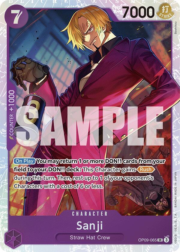 Sanji SR Emperors in the New World OP09-065 NM (Back)