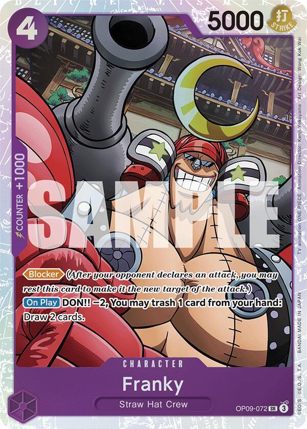 Franky SR Emperors in the New World OP09-072 NM (Back)