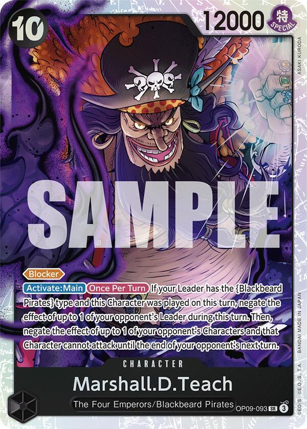 Marshall.D.Teach SR Emperors in the New World OP09-093 NM