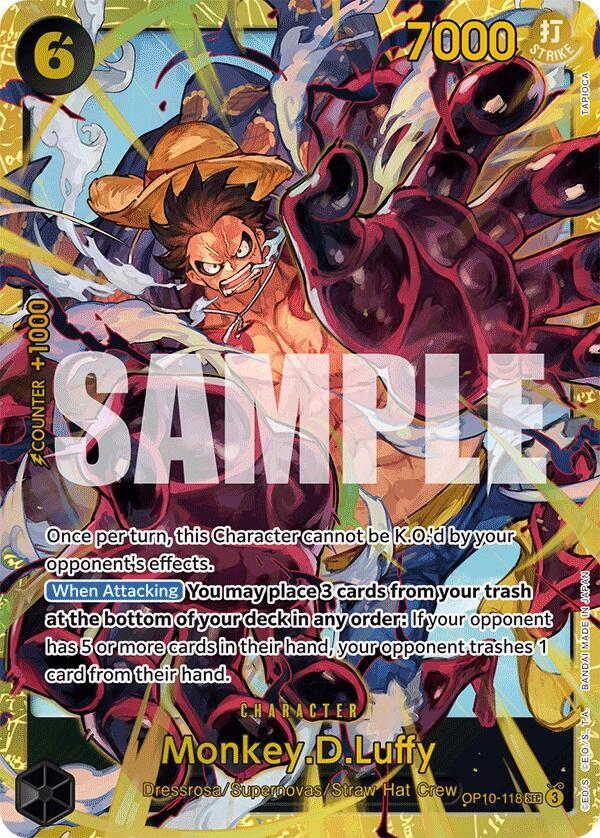 Monkey.D.Luffy  SEC Royal Blood OP10-118 NM (Back)