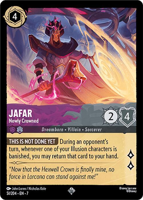 Jafar - Newly Crowned Super Rare Archazia's Island 51/204 NM (Back)