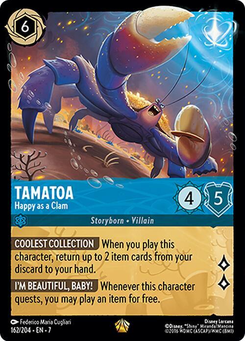 Tamatoa - Happy as a Clam Legendary Archazia's Island 162/204 NM (Back)