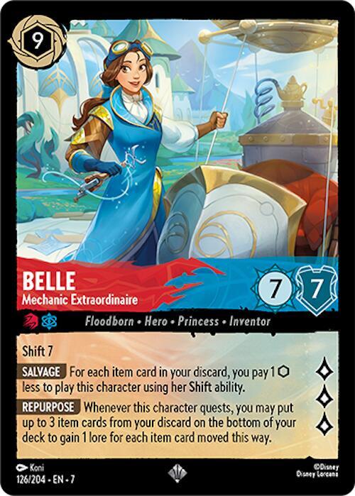 Belle - Mechanic Extraordinaire Super Rare Archazia's Island 126/204 NM (Back)