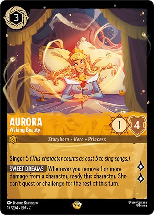 Aurora - Waking Beauty Legendary Archazia's Island 14/204 NM (Back)
