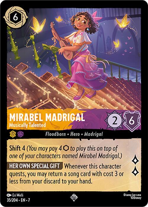Mirabel Madrigal - Musically Talented Super Rare Archazia's Island 35/204 NM (Back)