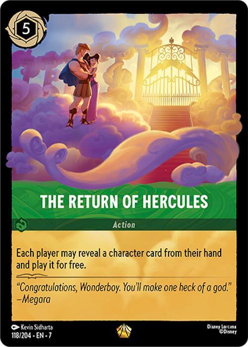 The Return of Hercules Legendary Archazia's Island 118/204 NM (Back)