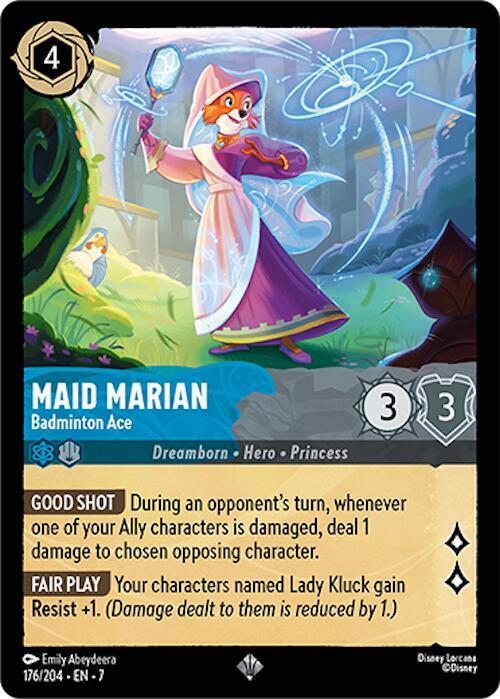 Maid Marian - Badminton Ace Super Rare Archazia's Island 176/204 NM (Back)