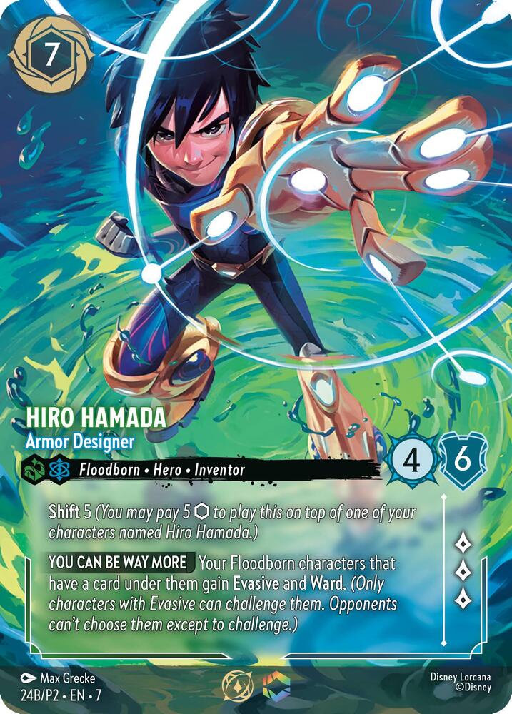 Hiro Hamada - Armor Designer (Store Championship) Promo Disney Lorcana Promo Cards 24B NM (Back)