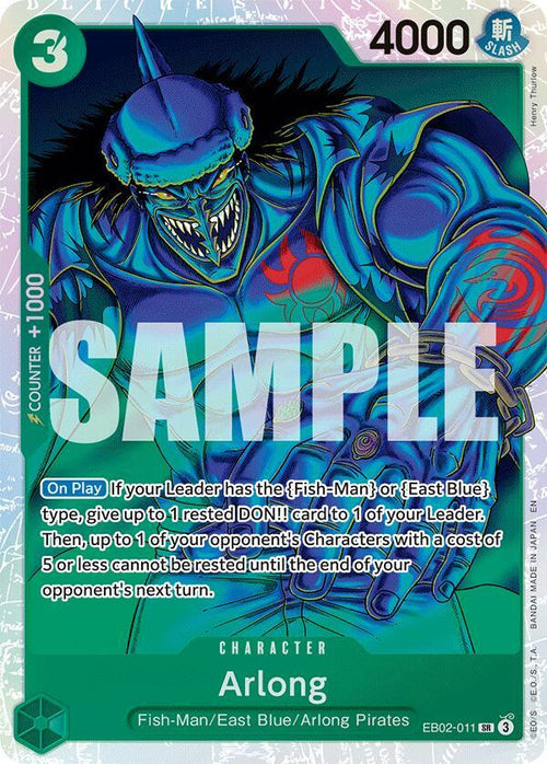 Arlong SR Extra Booster: Anime 25th Collection EB02-011 NM (Back)