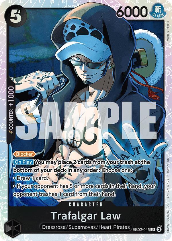 Trafalgar Law SR Extra Booster: Anime 25th Collection EB02-045 NM (Back)