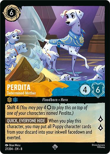 Perdita - Determined Mother Super Rare Reign of Jafar 27/204 NM (Back)