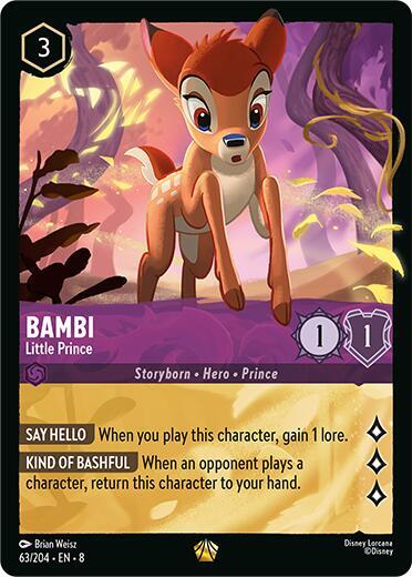 Bambi - Little Prince Legendary Reign of Jafar 63/204 NM (Back)