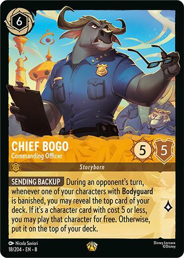 Chief Bogo- Commanding Officer Legendary Reign of Jafar 18/204 NM (Back)