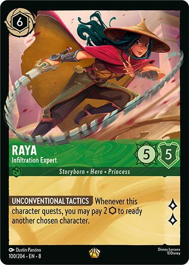 Raya - Infiltration Expert Legendary Reign of Jafar 100/204 NM (Back)