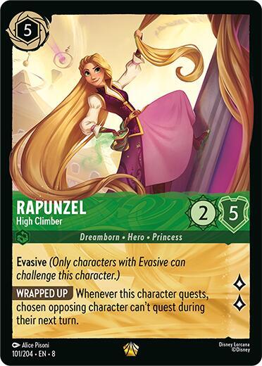 Rapunzel - High Climber Legendary Reign of Jafar 101/204 NM (Back)