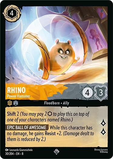 Rhino - Power Hamster Super Rare Reign of Jafar 30/204 NM (Back)