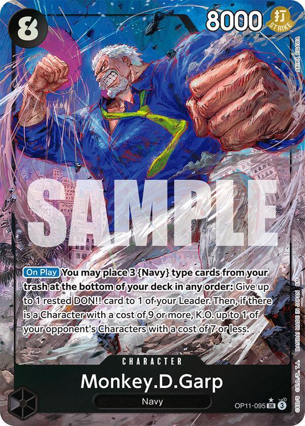 Monkey.D.Garp (Alternate Art) SR A Fist of Divine Speed OP11-095 NM (Back)