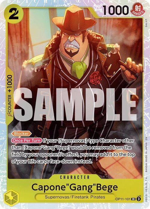 Capone"Gang"Bege (101) SR A Fist of Divine Speed OP11-101 NM (Back)