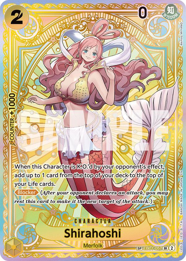 Shirahoshi (SP) SR A Fist of Divine Speed EB01-057 NM (Back)