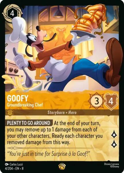 Goofy - Groundbreaking Chef Legendary Reign of Jafar 4/204 NM (Back)