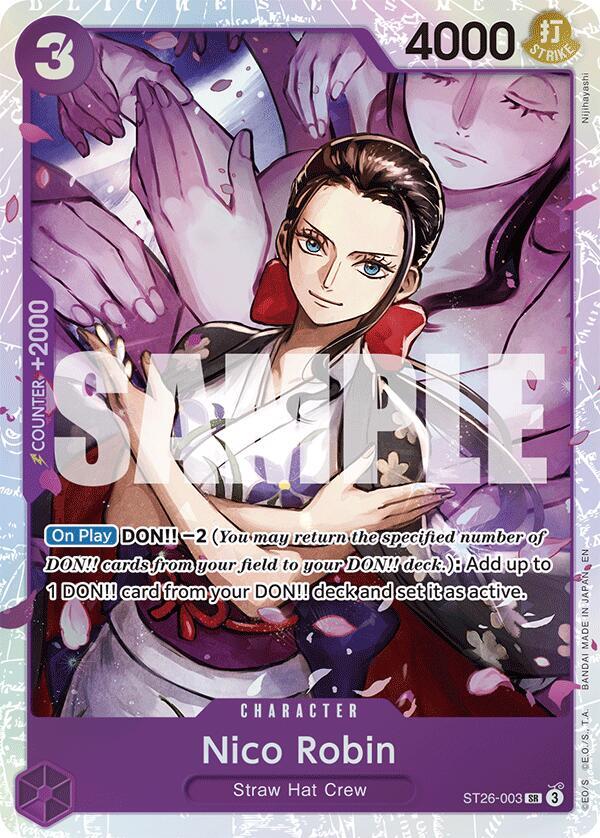 Nico Robin SR Starter Deck 26: PURPLE/BLACK Monkey.D.Luffy ST26-003 NM (Back)