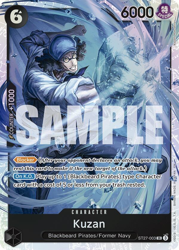 Kuzan SR Starter Deck 27: BLACK Marshall.D.Teach ST27-003 NM (Back)