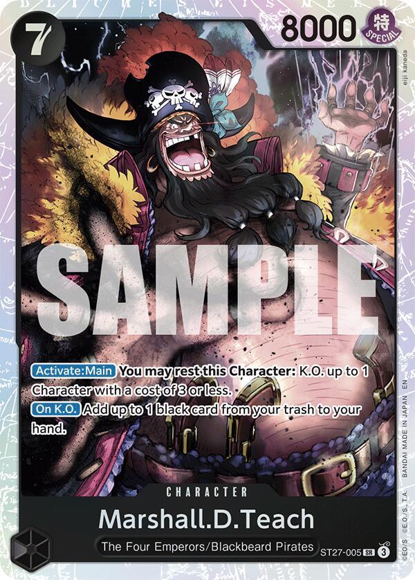 Marshall.D.Teach SR Starter Deck 27: BLACK Marshall.D.Teach ST27-005 NM (Back)