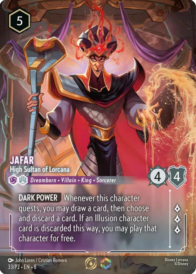 Jafar - High Sultan of Lorcana (Store Championship) Promo Disney Lorcana Promo Cards 33 NM (Back)