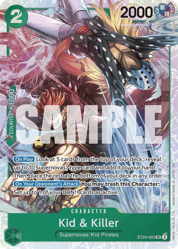 Kid & Killer SR Starter Deck 24: GREEN Jewelry Bonney ST24-002 NM (Back)