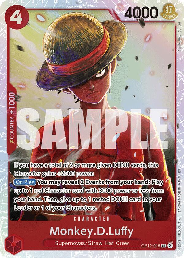 Monkey.D.Luffy SR Legacy of the Master OP12-015 NM (Back)