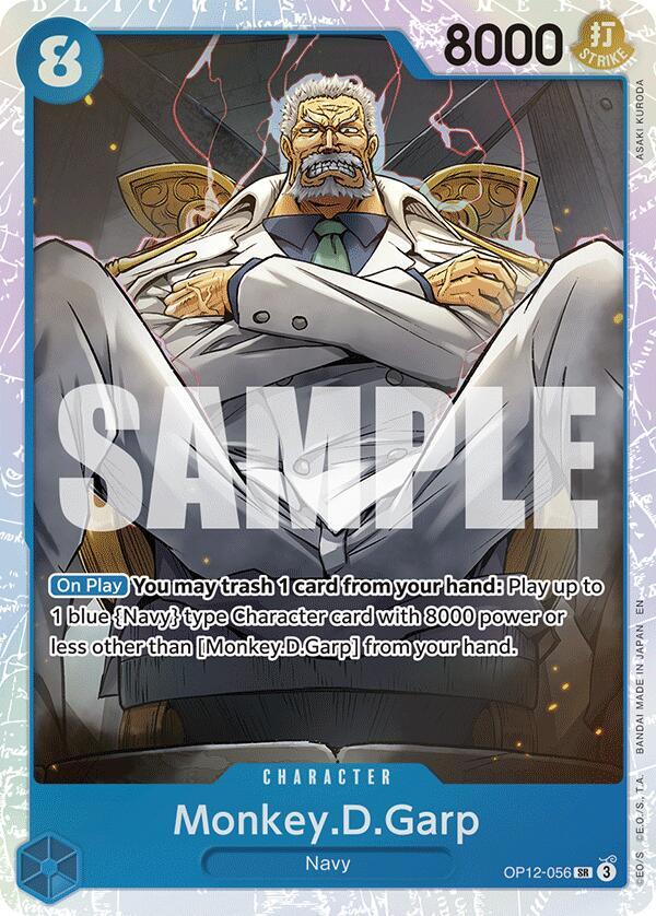 Monkey.D.Garp SR Legacy of the Master OP12-056 NM (Back)