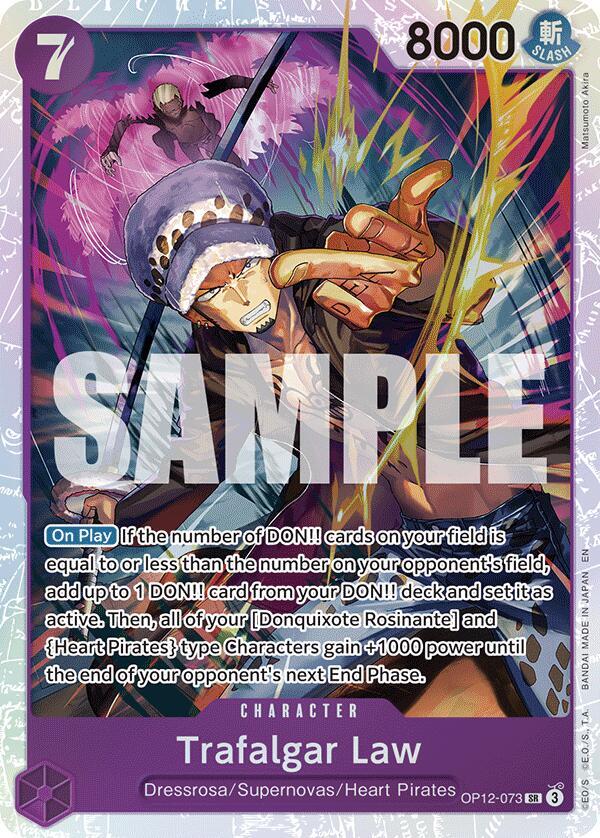 Trafalgar Law SR Legacy of the Master OP12-073 NM (Back)