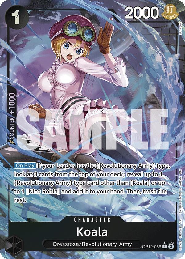 Koala (086) (Alternate Art) R Legacy of the Master OP12-086 NM (Back)