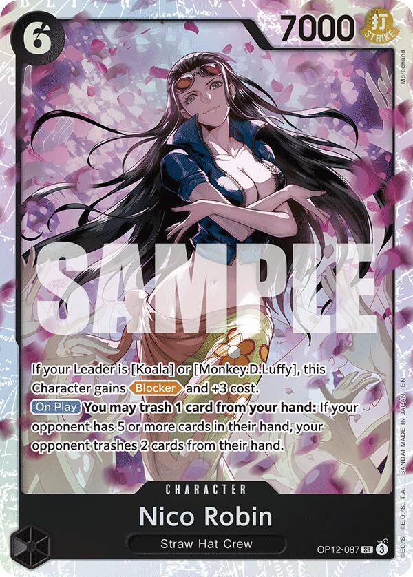 Nico Robin SR Legacy of the Master OP12-087 NM (Back)