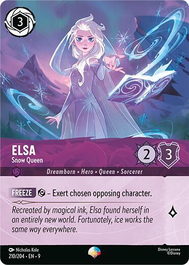 Elsa - Snow Queen (Epic) Epic Fabled 210/204 NM (Back)