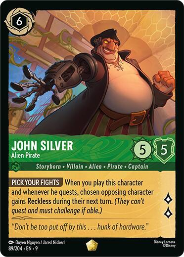 John Silver - Alien Pirate Legendary Fabled 89/204 NM (Back)