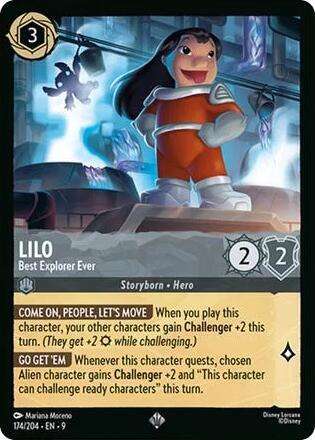 Lilo - Best Explorer Ever Super Rare Fabled 174/204 NM (Back)