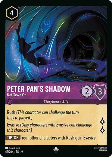 Peter Pan's Shadow - Not Sewn On Super Rare Fabled 42/204 NM (Back)