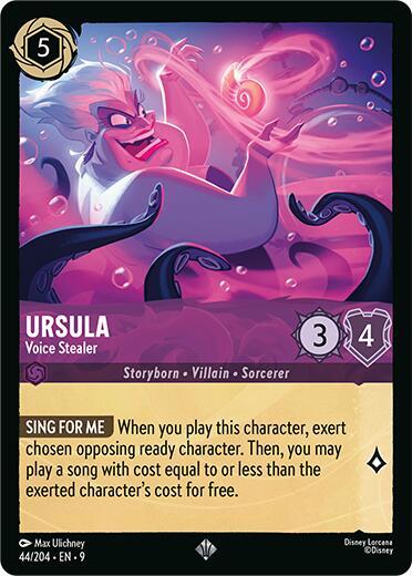 Ursula - Voice Stealer Super Rare Fabled 44/204 NM (Back)