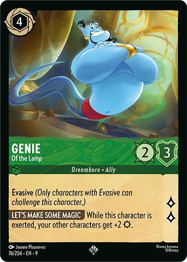Genie - Of the Lamp Super Rare Fabled 76/204 NM (Back)