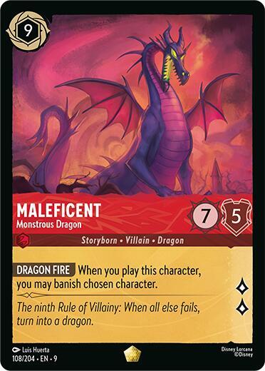 Maleficent - Monstrous Dragon Legendary Fabled 108/204 NM