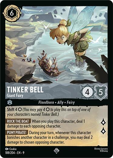 Tinker Bell - Giant Fairy Super Rare Fabled 188/204 NM (Back)
